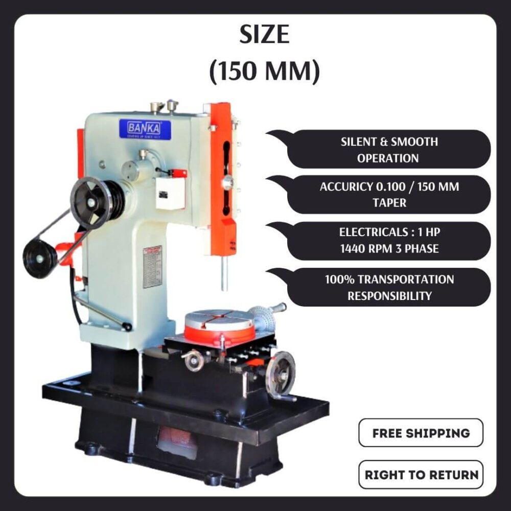 Slotter Machine 6" INCH (150 MM) - Key Way - Rotary Table - Punch Slotter - Cutting Of Internal Grooves Or Key Ways - Gear Slot