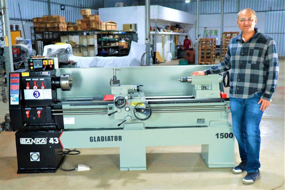 Banka 43 - MEDIUM DUTY ALL GEAR LATHE MACHINE Banka 43 - 6 And 8 Feet, Swing Dia 430 mm - With 52 mm Industrial Lathe - 1000 / 1500 mm Between Center - Image 9