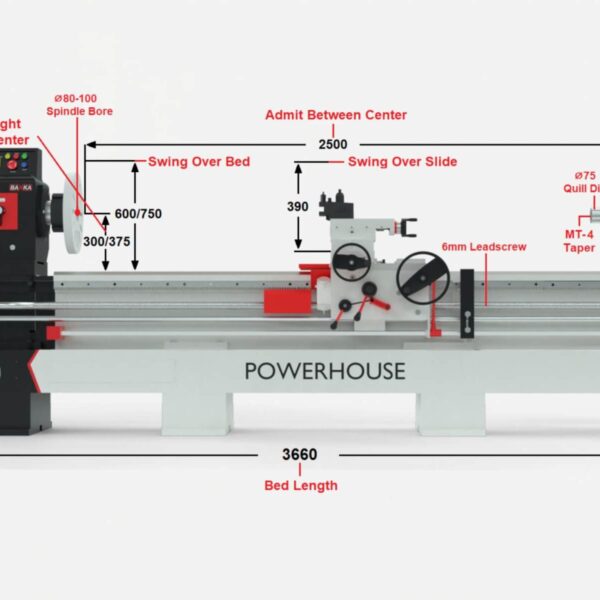 Banka 60 - HEAVY DUTY ALL GEAR LATHE MACHINE - 9 / 12 / 14 / 16 / 18 Feet Swing Dia 600 / 750 mm - With 80 / 100 mm / 3 Inch / 4 Inch Bore - Center 300 and 375 mm/12 and 15 Inch - For Production / Maintenance - Image 8